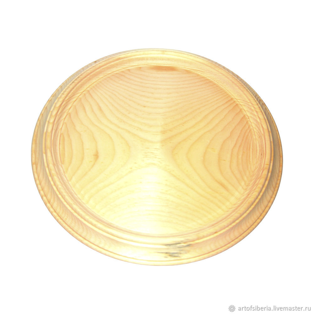 Деревянная тарелка для росписи и декупажа  и древесины кедра 27 см. TD4