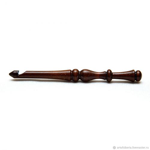 Деревянный крючок для вязания из древесины кедра 10 мм. K66
