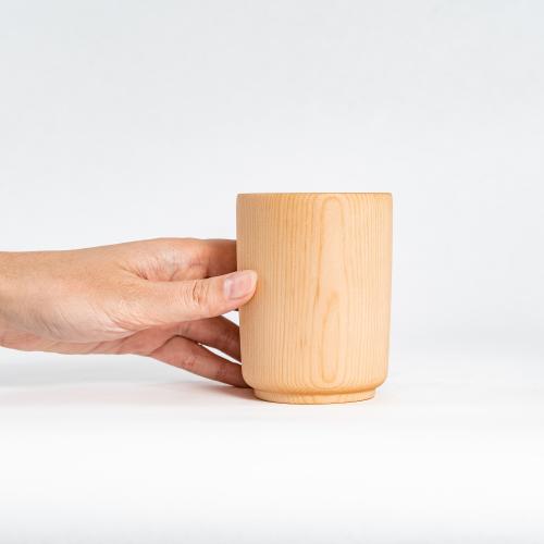 Деревянный стакан из кедра для чая, кваса и прочих напитков C45