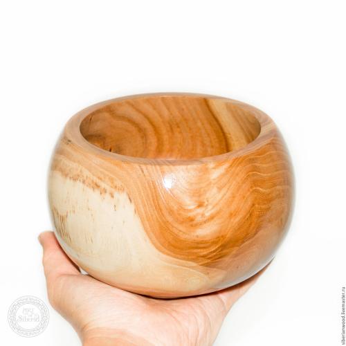 Деревянная ваза из древесины вяза. V11