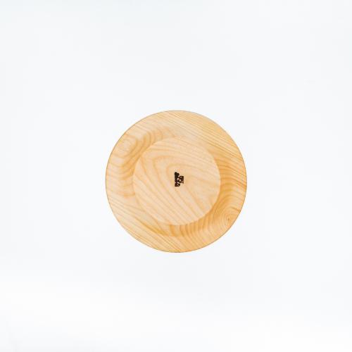 Деревянная плоская тарелка из сибирского кедра (детский набор) 190 мм T149