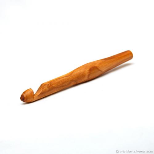 Деревянный крючок для вязания из древесины вишни 16 мм. K61