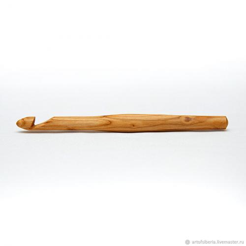 Деревянный крючок для вязания из древесины вишни 12 мм. K57