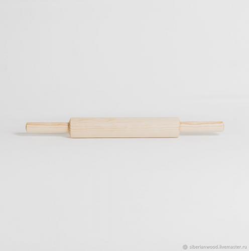 Деревянная скалка для раскатывания теста из сибирского кедра 45х4,5 см. RP7