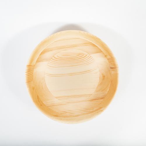 Деревянная глубокая тарелка (салатник) из кедра 300 мм. T174