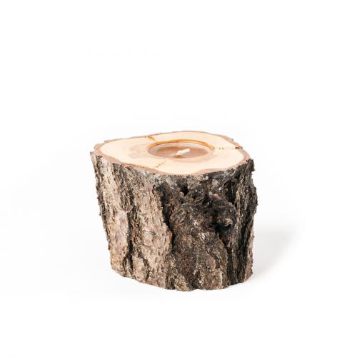Деревянный подсвечник из натурального дерева - сибирского вяза. WC27