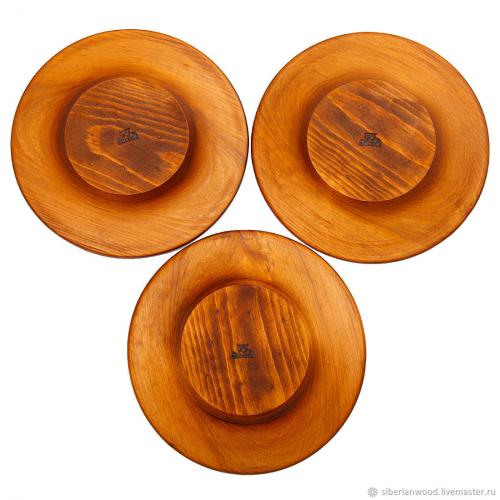 Набор деревянных тарелок из сибирского кедра 220 мм. TN30