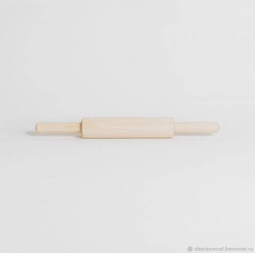 Деревянная скалка для раскатывания теста из сибирского кедра 40х4,5 см. RP8