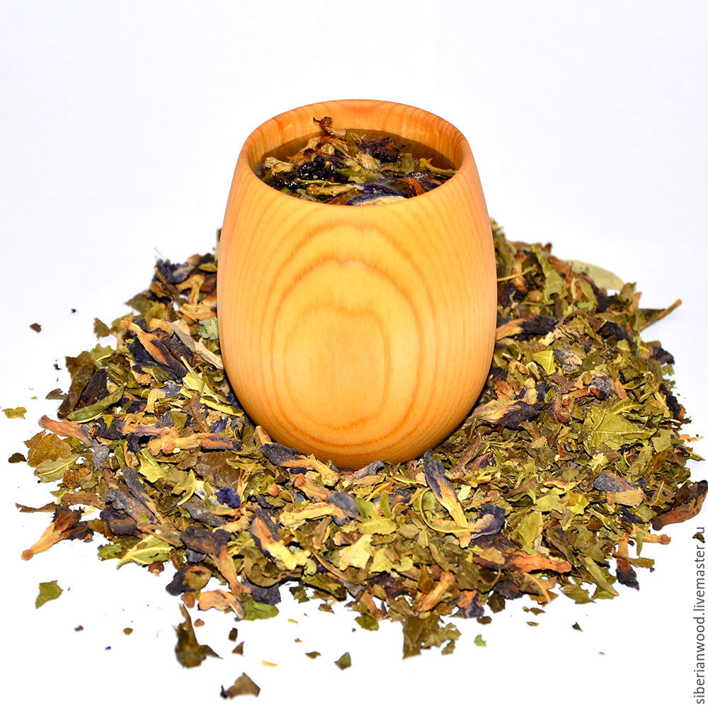 Деревянный стакан из кедра для чая, кваса и прочих напитков. C16