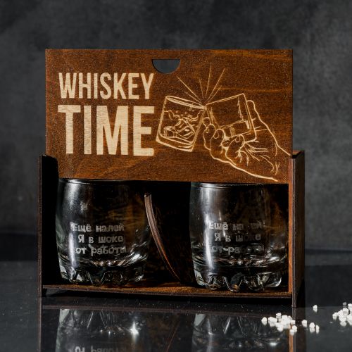 Набор бокалов "Whiskey time" в подарочной коробке PKS17