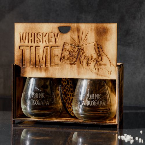 Набор бокалов "Whiskey time" в подарочной коробке PKS15