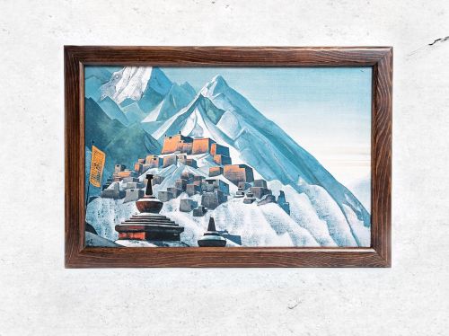 Репродукция картины в раме «Тибет. Гималаи» 1933г. Н.К.Рерих. KR10