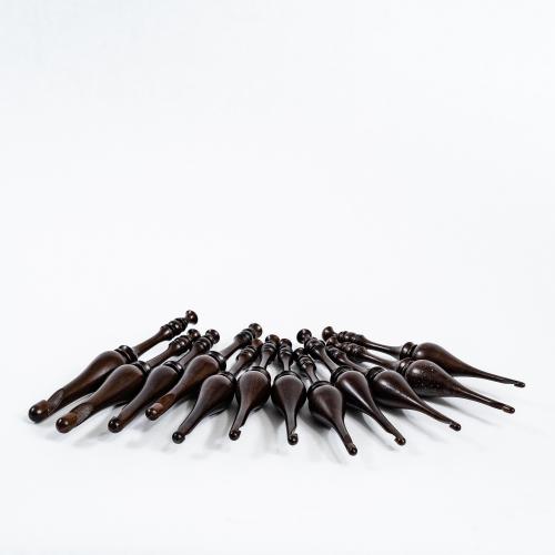 Набор деревянных крючков для вязания из кедра 12 шт. (4-12 мм.) KN26