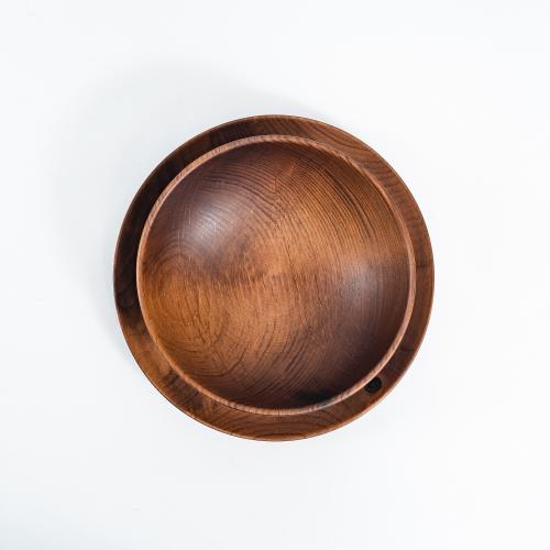 Набор деревянных тарелок серии "Лотос" из сибирского кедра 2 штуки TN56
