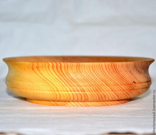 Деревянная тарелка (блюдце) из сибирского кедра 160 мм T10