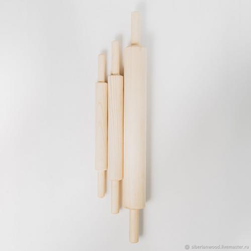 Набор деревянных скалок из древесины сибирского кедра 3шт. 41-67 см. RPN7