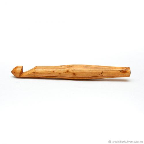 Деревянный крючок для вязания из древесины вишни 19 мм. K64