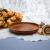 Деревянная плоская тарелка из древесины сибирского кедра 19,5см.  T72