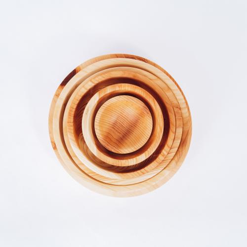 Набор деревянных тарелок из кедра 205 мм. TN18
