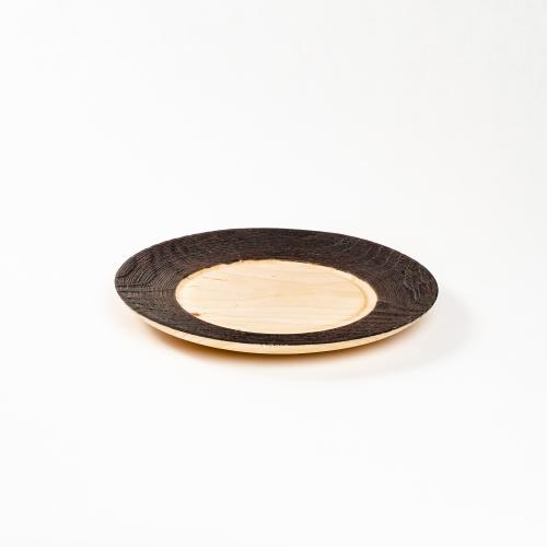 Деревянная плоская тарелка из сибирского кедра 195 мм. T201