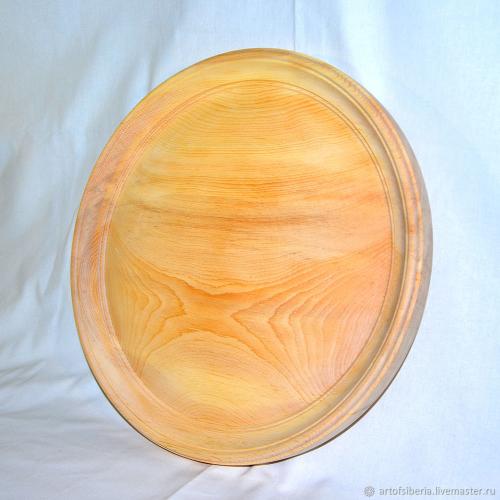 Деревянная тарелка для росписи и декупажа  и древесины кедра 38 см. TD1
