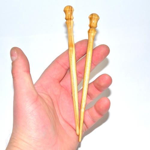 Деревянные заколки-шпильки для волос из вишни, набор из двух штук H6