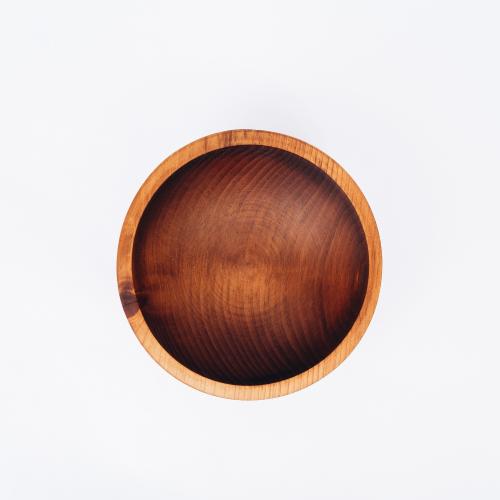 Деревянная глубокая тарелка из дерева сибирский кедр 185 мм. T126