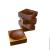 Набор деревянных квадратных тарелок-конфетниц из древесины сибирского кедра 5 шт. TN21