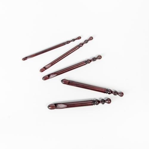 Набор деревянных крючков для вязания 5 шт (8, 10, 12, 14, 16мм.) KN29