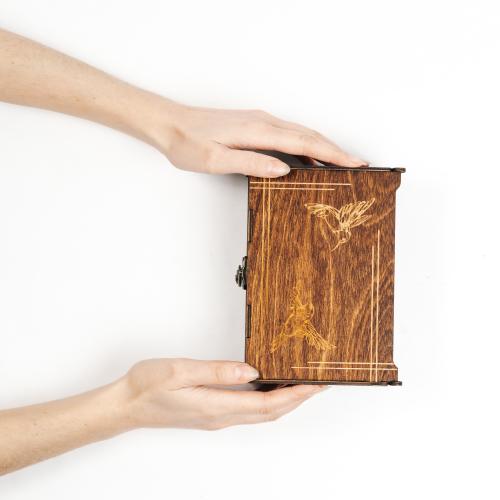 Подарочный деревянный короб для рюмок (стопок) PK41