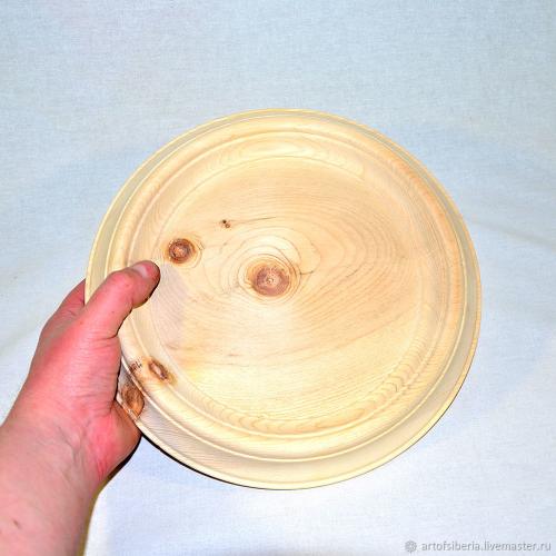 Деревянная тарелка для росписи и декупажа  и древесины кедра 27 см. TD3