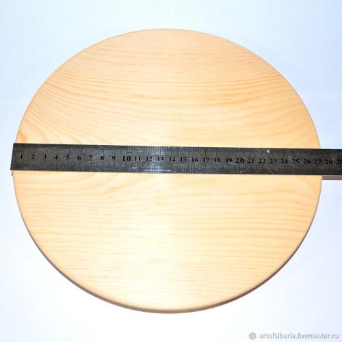 Деревянная тарелка для росписи и декупажа  и древесины кедра 27 см. TD4