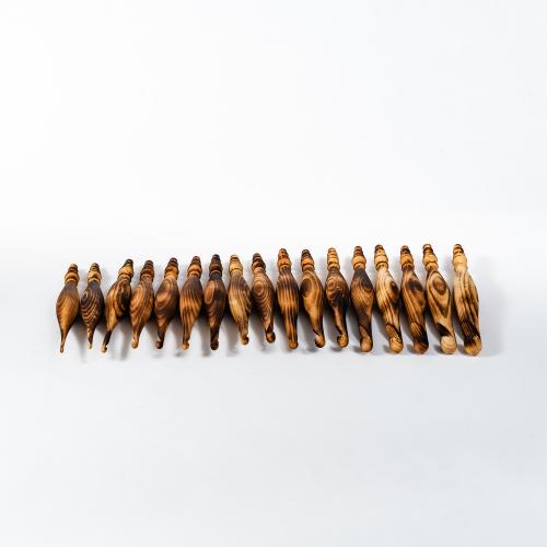 Набор деревянных крючков для вязания 17 шт (3-14 мм.) KN27