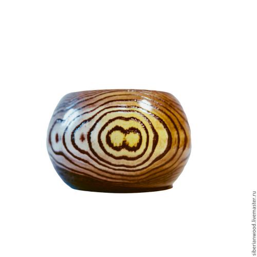 Деревянная ваза-конфетница из древесины вяза. V4