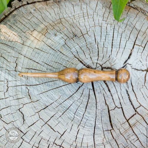 Деревянный крючок для вязания из древесины осины 5,5 мм. K7