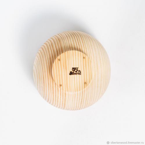Деревянная глубокая тарелка из кедра 14 см. T74