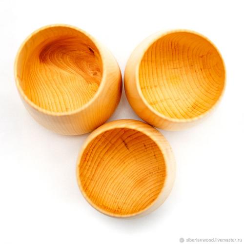 Набор деревянных стаканов из древесины кедра 3 шт. NC4