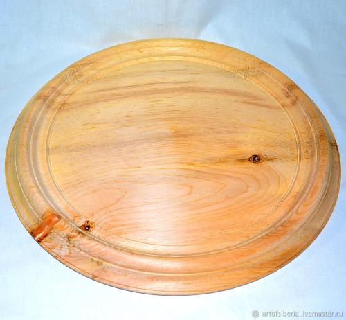 Деревянная тарелка для росписи и декупажа  и древесины кедра 38 см. TD2