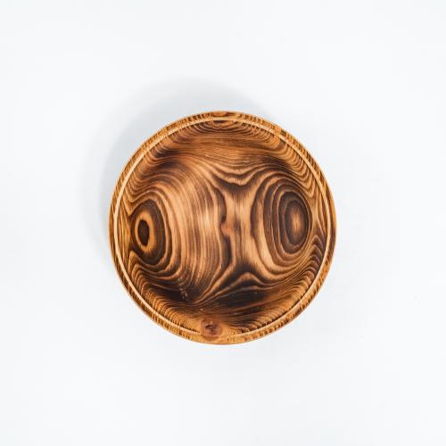 Деревянная глубокая тарелка из сибирского кедра серии "Аристократ" 190 мм T142