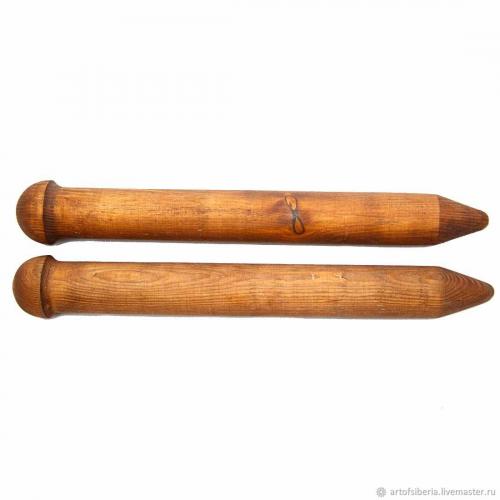 Деревянные спицы для вязания из древесины сосны  45мм/400мм. N20