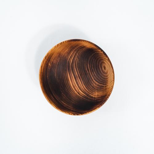 Деревянная глубокая тарелка из сибирского кедра (детский набор) 130 мм T152