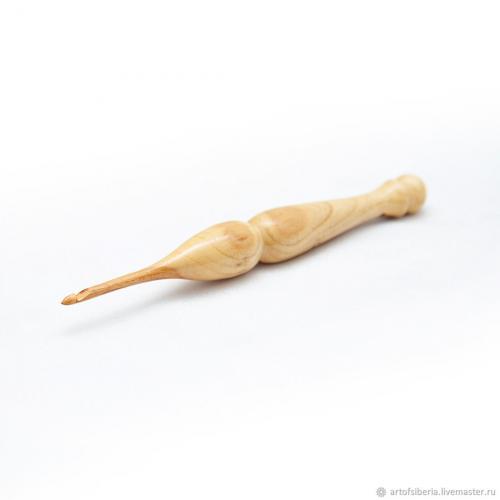 Деревянный крючок для вязания из древесины вяза 4 мм. K38