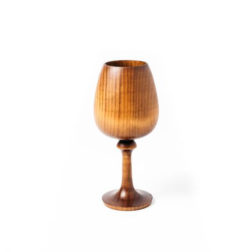 Деревянный бокал, фужер для вина из древесины кедра. G8
