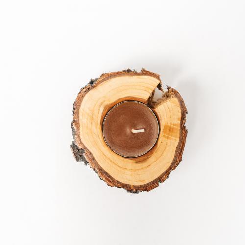 Деревянный подсвечник из натурального дерева - сибирского вяза. WC26