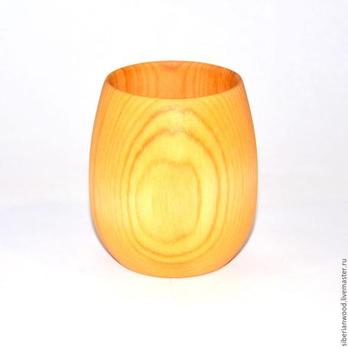 Набор деревянных стаканов (бокалов) из древесины кедра 3 штук. NC11