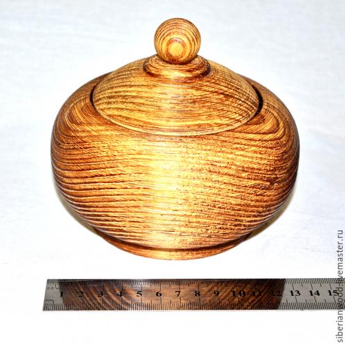 Текстурированная кубышка (бочонок) из натурального дерева сосна K28