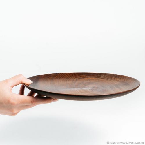 Деревянная тарелка (блюдо из сибирского кедра 250 мм T100