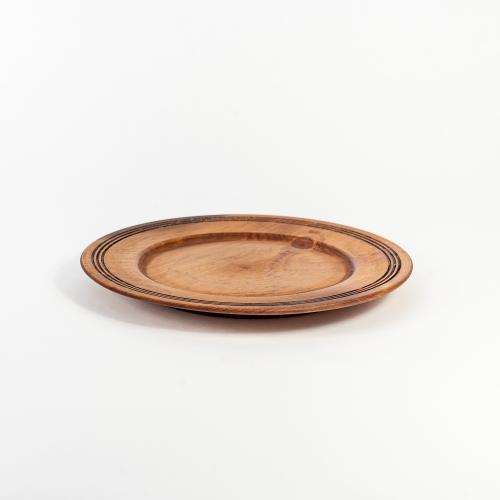 Деревянная плоская тарелка из сибирского кедра 205 мм T170