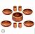 Набор деревянных тарелок из древесины сибирской сосны 9 предметов. TN27