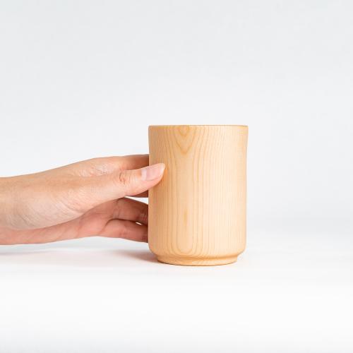 Деревянный стакан из кедра для чая, кваса и прочих напитков C44